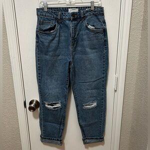 Cotton On straight leg distressed ripped Jeans Size 8